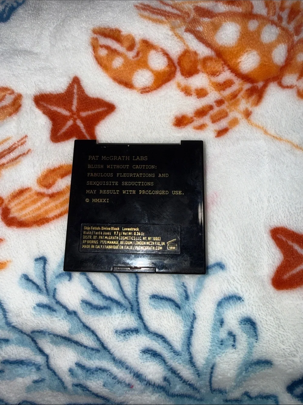 Pat McGrath Black and Gold Compact Case